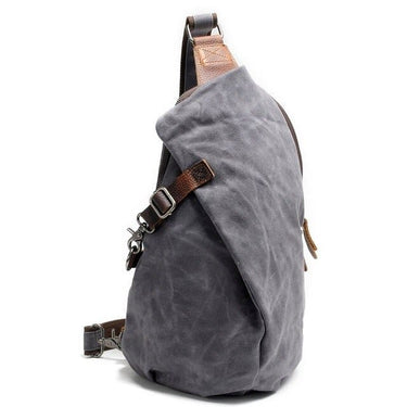 mochilas pequeñas cuero hombre gris